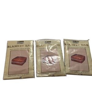 *NEW*  Better Home Clear Zippered Blanket Storage Bag Set Of 3 Size 21"x25"x11"